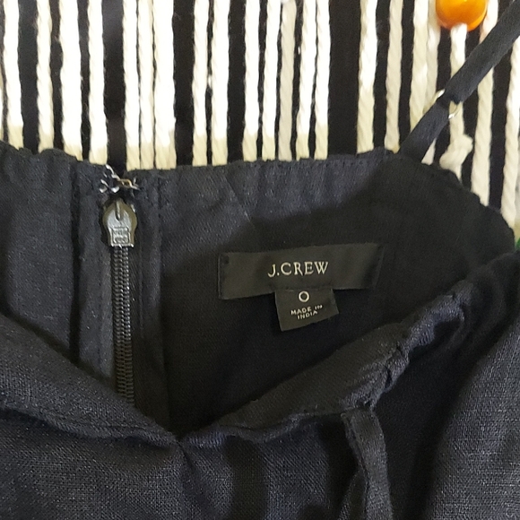 J. Crew Smocked Tie-front Linen Midi Dress - Picture 2 of 4